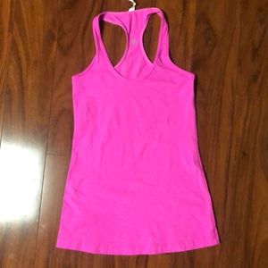 Lulu lemon hot pink racer back tank top